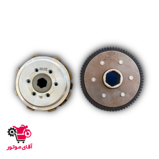 دیسک کلاج و چهارشاخ کلاج(۶پیچ)کامل فابریک تریل جی وای(G,Y)زیپ استار پیشرو
