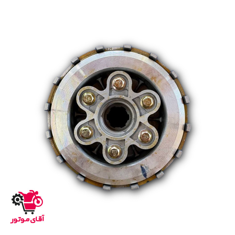 دیسک کلاج و چهارشاخ کلاج(۶پیچ)کامل فابریک تریل جی وای(G,Y)زیپ استار پیشرو